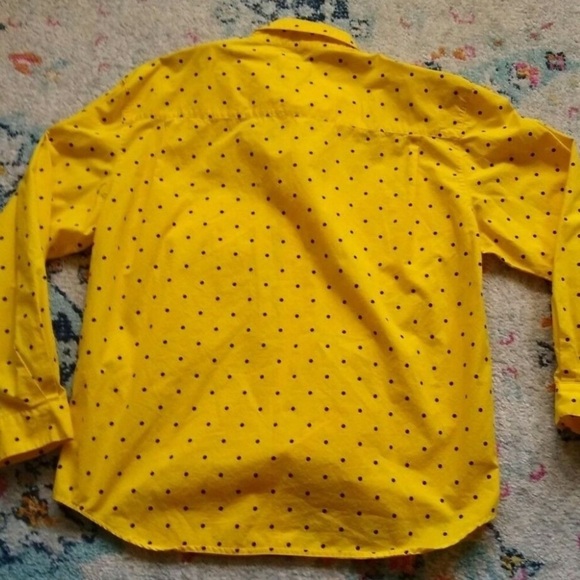 Calvin Klein Yellow vintage Button Down Shirt, small - Picture 2 of 4